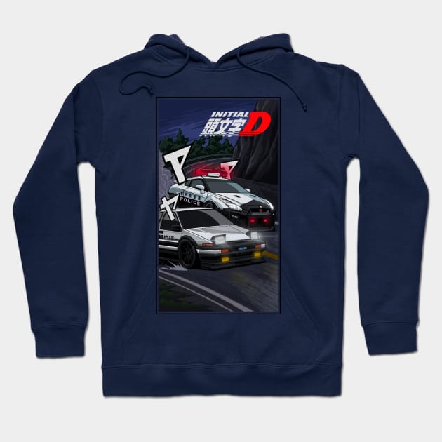 Police hunt for reckless behavior of initial-D Hoodie by Aiqkids Design